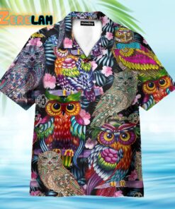 Tropical Colorful Owl Hawaiian Shirt