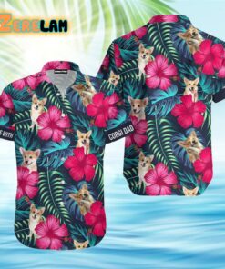 Tropical Hibiscus Don’t Mess With Corgi Hawaiian Shirt