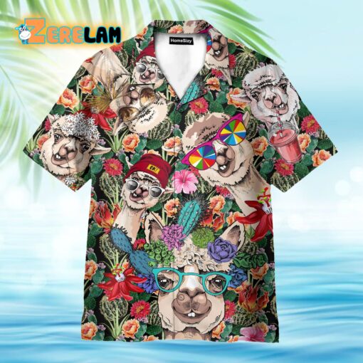Tropical Llama Hawaiian Shirt
