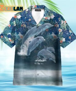 Tropical Wave Dolphin Hawaiian Shirt