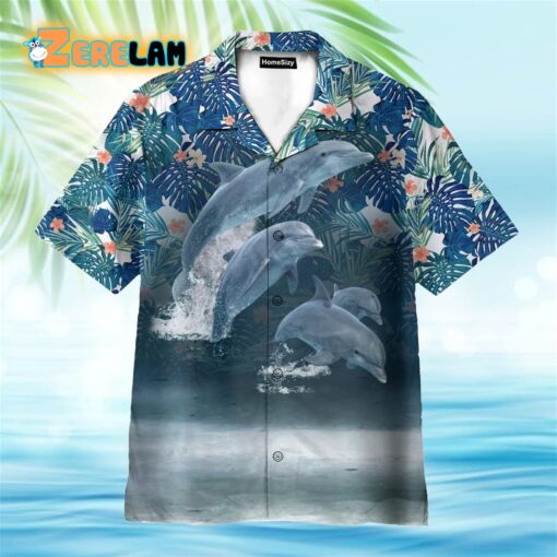 Tropical Wave Dolphin Hawaiian Shirt