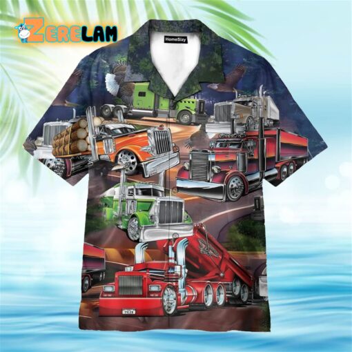 Truck Proud American Trucker Edition Hawaiian Shirt