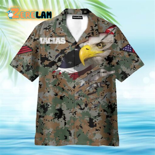 US Marine Veteran Proud Camouflage Hawaiian Shirt