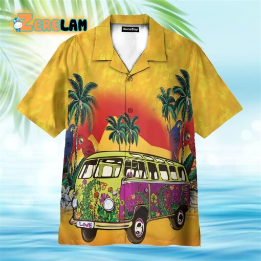 Vintage Hippie Bus Hawaiian Shirt