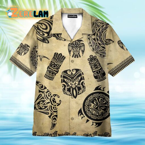 Vintage Tiki Tribal Hawaiian Shirt