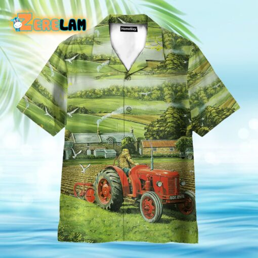 Vintage Tractor Hawaiian Shirt