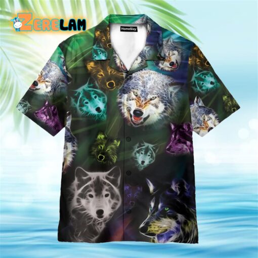 Wolfs Galaxy Hawaiian Shirt