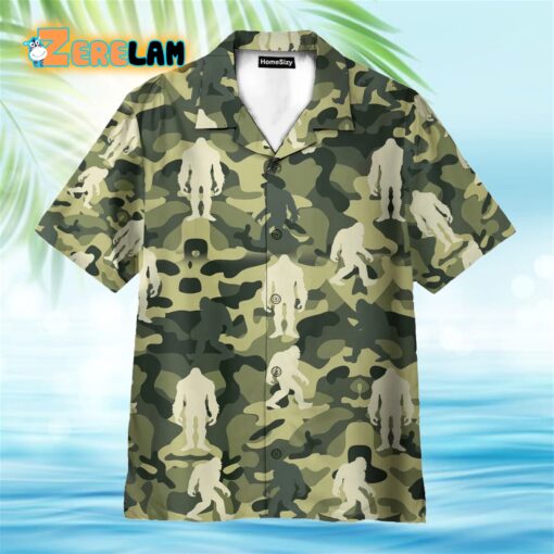 Amazing Bigfoot Camo Tropical Hawaiian Shirt