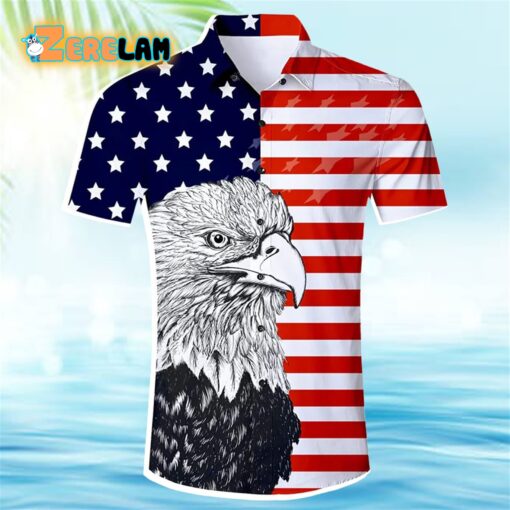 American Flag Eagle Funny Hawaiian Shirt