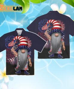 American Flag Gnome Hawaiian Shirt