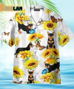 Australian Kelpie Sun Flower Hawaiian Shirt