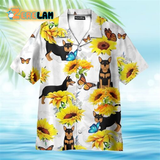 Australian Kelpie Sun Flower Hawaiian Shirt