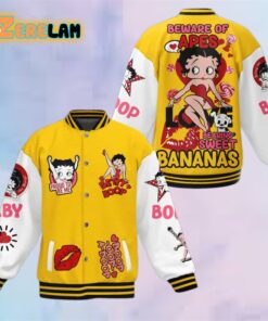 Betty Boop Proud To be Me Beware Of Apes Bearing Sweet Bananas Baseball Jacket