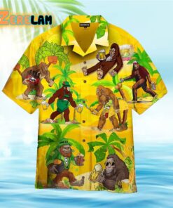 Bigfoot Bear Summer Hawaiian Shirt
