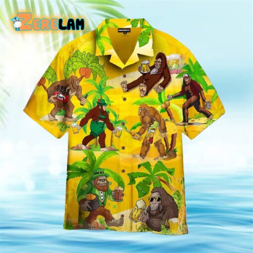 Bigfoot Bear Summer Hawaiian Shirt