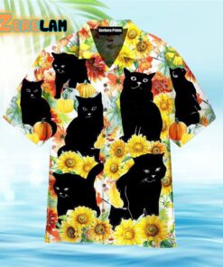 Black Cat Love Autumn Hawaiian Shirt
