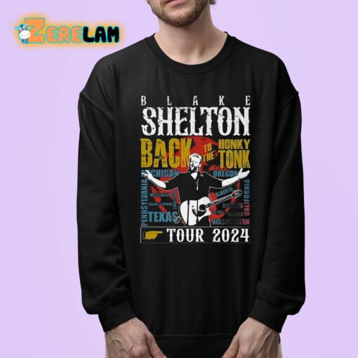 Blake Shelton Back To The Honky Tonk Tour 2024 Shirt