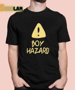 Boy Hazard Warn Sign Shirt