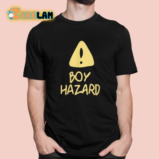 Boy Hazard Warn Sign Shirt