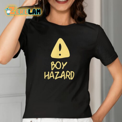 Boy Hazard Warn Sign Shirt