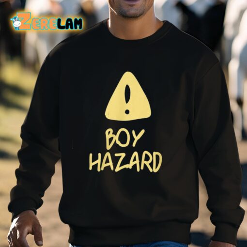 Boy Hazard Warn Sign Shirt