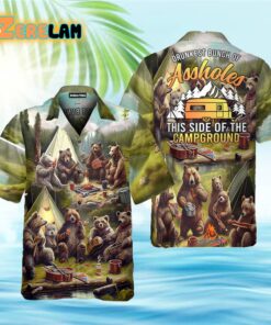 Camping Drunkest The Campground Bears Hawaiian Shirt