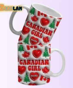 Canada Canadian Girl Inflated Mug