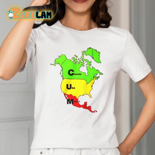 Canada Usa Mexico Map Shirt