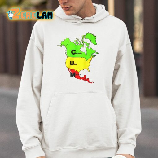 Canada Usa Mexico Map Shirt