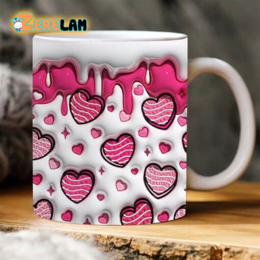 Candy Heart Valentine Inflated Mug