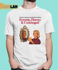 Cheers Another Successful Day Of Being Erratic Horny And Unhinged Shirt