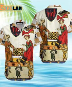 Chess Lovers White Hawaiian Shirt