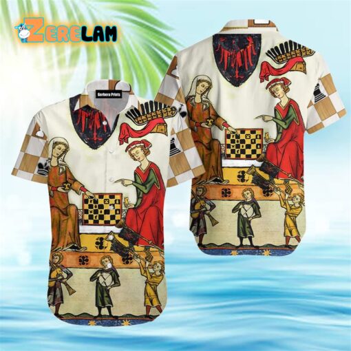 Chess Lovers White Hawaiian Shirt