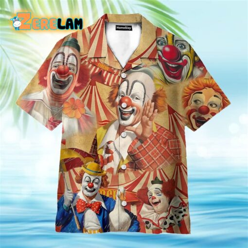 Clown Funny Happy Hawaiian Shirt