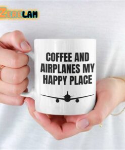 Coffee And Airplanes My Happy Place Mug Father day