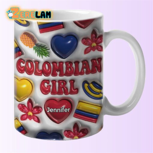 Colombian Girl Coffee Inflated Mug