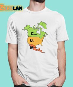 Cum Map Canada USA And Mexico Shirt