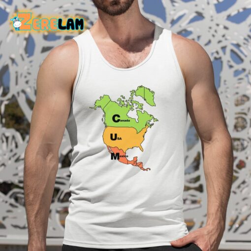 Cum Map Canada USA And Mexico Shirt