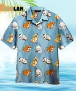 Cute Puppy English Bulldog Hawaiian Shirt