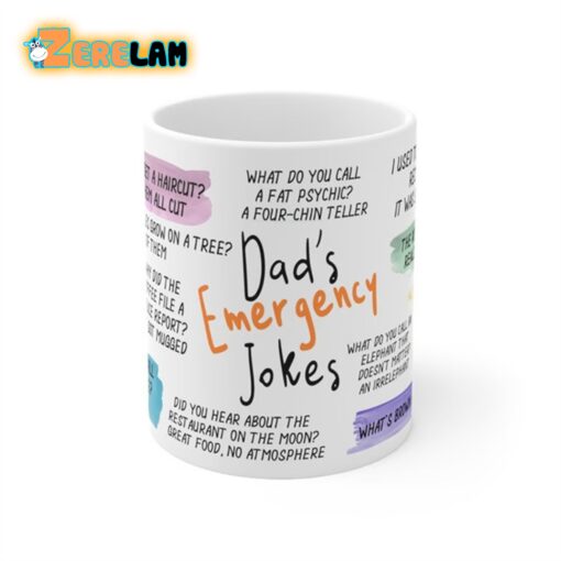Dads Emergency Jokes Mug Father Day
