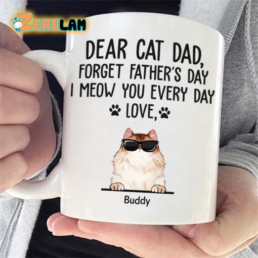 Dear Cat Dad Forget Father’s Day I Meow You Every Day Love Cat Mug Father Day