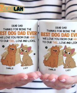 Dear Dad Thanks For Being The Best Dog Dad Ever Mug Father Day