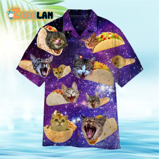 Discover Cool Galaxy Taco Cat Funny Hawaiian Shirt