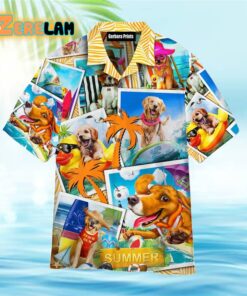 Dogs Love Beach Summer Hawaiian Shirt