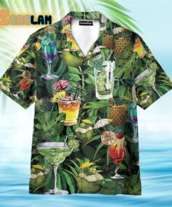 Drinking Cocktail Summer Tropical Hawaiian Shirt