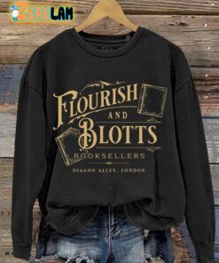 Flourish And Blotts Bookish Wizard Booksellers Diagon Alley London Sweatshirt