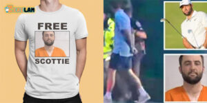 Free Scottie Scheffler Shirt Mugshot Scottie Scheffler’s reaction to spotting fan wearing police mugshot t shirt hours after shock arrest loved by TV viewers