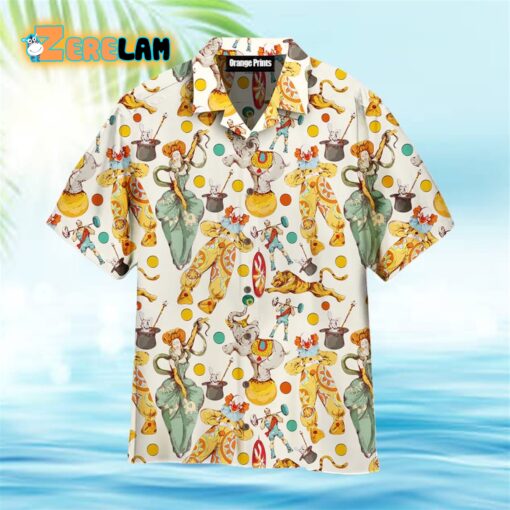 Funny Cat On Vintage Tropical Hawaiian Shirt