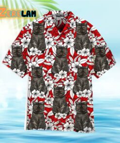 Funny Your Kitten Cat On Vintage Flower Tropical Hawaiian Shirt