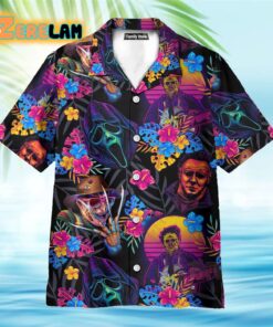 Horror movie Retro Flower Tropical Style Hawaiian Shirt